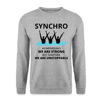 Synchro Swim Swimmer Synchronized Swimming Team - Unisex Sweatshirt - salt & pepper - Front - Alina (178cm) & Michal (187cm)