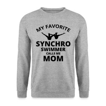 Synchro Swim Swimmer Synchronized Swimming Mom - Unisex Sweatshirt - salt & pepper - Front - Alina (178cm) & Michal (187cm)