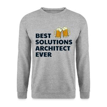 Solution Architect Architecture Beer Funny - Unisex Sweatshirt - salt & pepper - Front - Alina (178cm) & Michal (187cm)