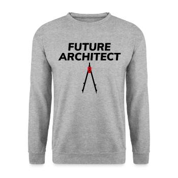 Architect Architecture Student Architectural Funny - Unisex Sweatshirt - salt & pepper - Front - Alina (178cm) & Michal (187cm)