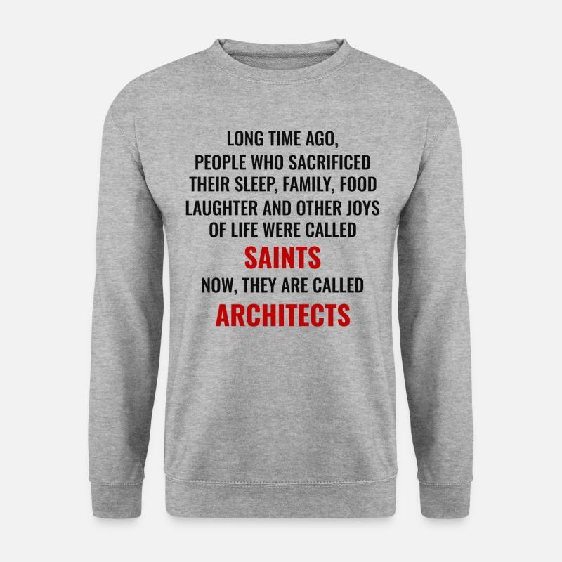 Architekt Architektur Student Architektur Lustig - Unisex Pullover - Weißgrau meliert