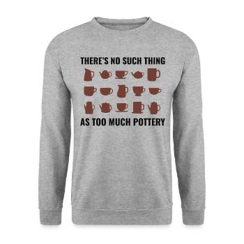 Pottery Ceramics Artist Potter Clay Funny Humour - Unisex Sweatshirt - salt & pepper - Front - Alina (178cm) & Michal (187cm)