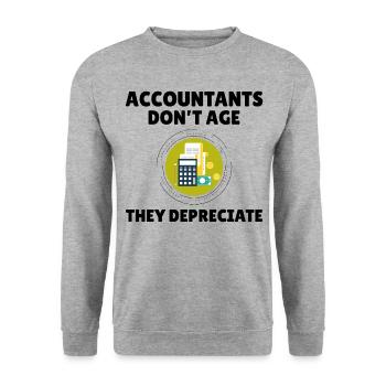 Accountant Accounting Cpa Funny Saying Gift - Unisex Sweatshirt - salt & pepper - Front - Alina (178cm) & Michal (187cm)