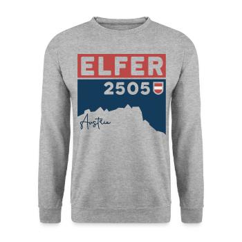 Elfer Berg Elferspitze Hike Normalweg Tirol - Unisex Sweatshirt - salt & pepper - Front - Alina (178cm) & Michal (187cm)
