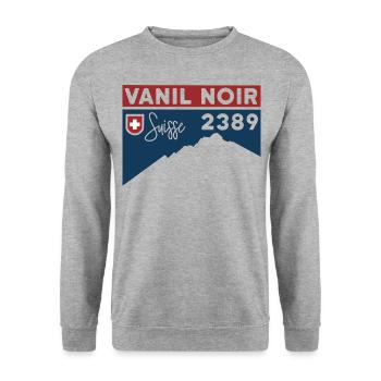 Tour Vanil Noir Berg Besteigung Camping Wandern - Unisex Pullover - Weißgrau meliert - Vorne - Alina (178cm) & Michal (187cm)