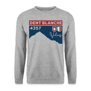 Dent Blanche Grenchen Valais Normal route alpine tour - Unisex Sweatshirt - salt & pepper - Front - Alina (178cm) & Michal (187cm)