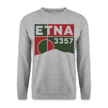 Etna Etna Mongibello volcano mountain Sicily souvenir - Unisex Sweatshirt - salt & pepper - Front - Alina (178cm) & Michal (187cm)