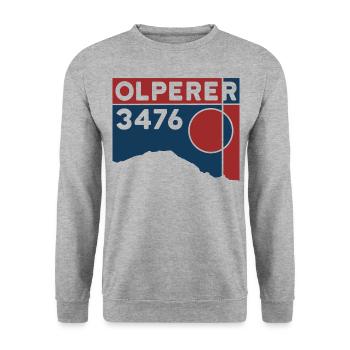 Olperer North Ridge Bridge Crossing Hike - Unisex Sweatshirt - salt & pepper - Front - Alina (178cm) & Michal (187cm)