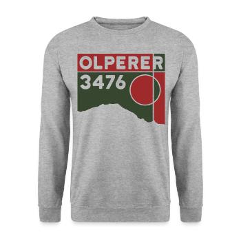 Olperer Tirol North Ridge Crossing Hike - Unisex Sweatshirt - salt & pepper - Front - Alina (178cm) & Michal (187cm)