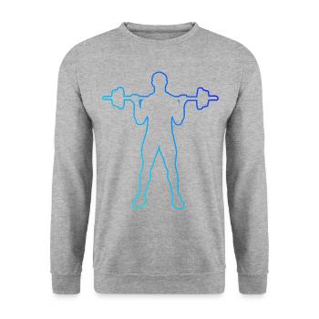 Weightlifting, Fitness, Strength Training, Cardio - Unisex Sweatshirt - salt & pepper - Front - Alina (178cm) & Michal (187cm)