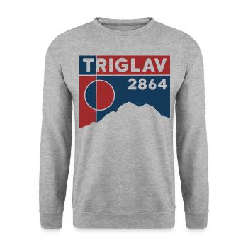 Triglav, Triglau, Kranjska Gora, Slovenia, Hiking - Unisex Sweatshirt - salt & pepper - Front - Alina (178cm) & Michal (187cm)