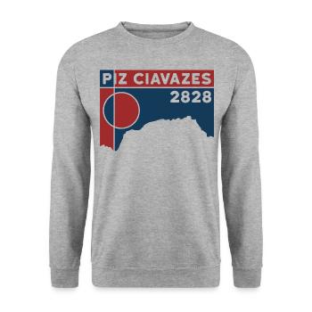 Piz Ciavazes hiking climbing Sella Group Dolomiti - Unisex Sweatshirt - salt & pepper - Front - Alina (178cm) & Michal (187cm)