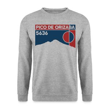Pico De Orizaba Citlaltépetl Besteigung Mexico - Unisex Pullover - Weißgrau meliert - Vorne - Alina (178cm) & Michal (187cm)