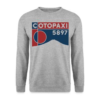 Cotopaxi Altitude Climb Summit Keepsake Gift - Unisex Sweatshirt - salt & pepper - Front - Alina (178cm) & Michal (187cm)