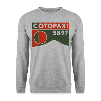 Cotopaxi Finisher Volcano Hiking Ecuador Keepsake - Unisex Sweatshirt - salt & pepper - Front - Alina (178cm) & Michal (187cm)
