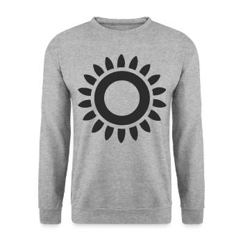 Abstract Sun Sunshine Abstract Art - Unisex Sweatshirt - salt & pepper - Front - Alina (178cm) & Michal (187cm)