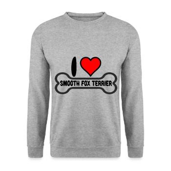 Smooth Fox Terrier Fox Terrier J’aime mes dictons - Sweat-shirt Unisexe - gris chiné - Devant - Alina (178cm) & Michal (187cm)