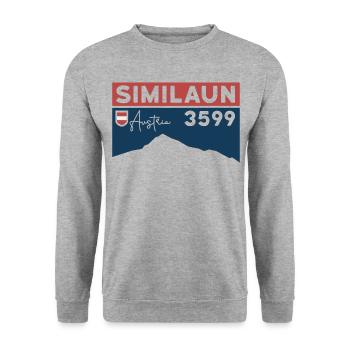 Similaun Glacier High Tour Hike Ötztal Tyrol - Unisex Sweatshirt - salt & pepper - Front - Alina (178cm) & Michal (187cm)
