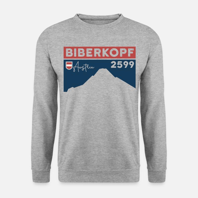 Biberkopf Berg Klettern Wanderung Warth Schröcken - Unisex Pullover - Weißgrau meliert