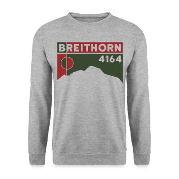 Breithorn Ascent Hike Tour Traversée - Sweat-shirt Unisexe - gris chiné - Devant - Alina (178cm) & Michal (187cm)