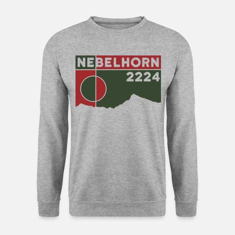 Nebelhorn Finisher Besteigung Wandern Oberstdorf - Unisex Pullover - Weißgrau meliert
