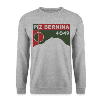 Piz Bernina Besteigung Bergtour Berg Tour Souvenir - Unisex Pullover - Weißgrau meliert - Vorne - Alina (178cm) & Michal (187cm)