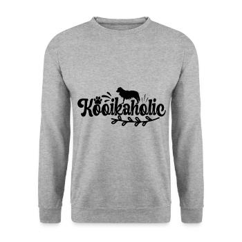 Kooikerhondje Kooiker Chien Kooikaholic - Sweat-shirt Unisexe - gris chiné - Devant - Alina (178cm) & Michal (187cm)