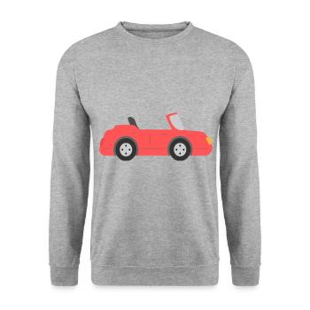 Rennwagen Rennfahrer Auto roter Comics Baby Junge - Unisex Pullover - Weißgrau meliert - Vorne - Alina (178cm) & Michal (187cm)