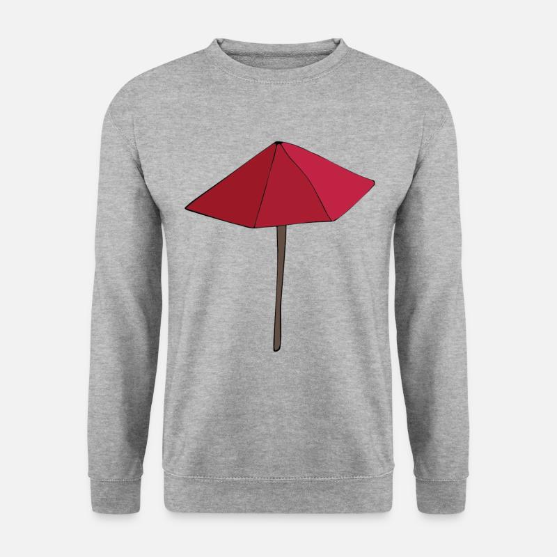 Sonnenschirm - Unisex Pullover - Weißgrau meliert
