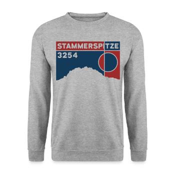 Stammerspitze Piz Tschütta Samnaun tour de montagne - Sweat-shirt Unisexe - gris chiné - Devant - Alina (178cm) & Michal (187cm)