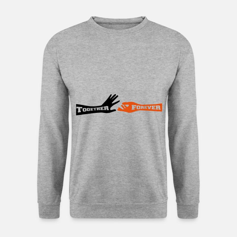 together forever - Unisex Pullover - Weißgrau meliert