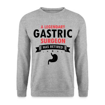 Gastric Bypass and Gastric Bypass Operation Design - Unisex Sweatshirt - salt & pepper - Front - Alina (178cm) & Michal (187cm)