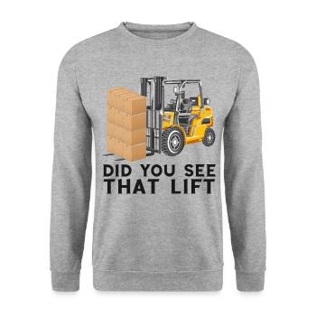Warehouse drivers and warehouse workers for forklifts - Unisex Sweatshirt - salt & pepper - Front - Alina (178cm) & Michal (187cm)