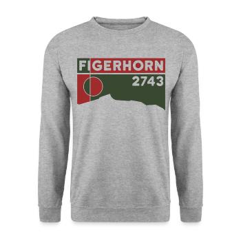 Figerhorn Sunrise Ascent Hike Hiking - Unisex Sweatshirt - salt & pepper - Front - Alina (178cm) & Michal (187cm)