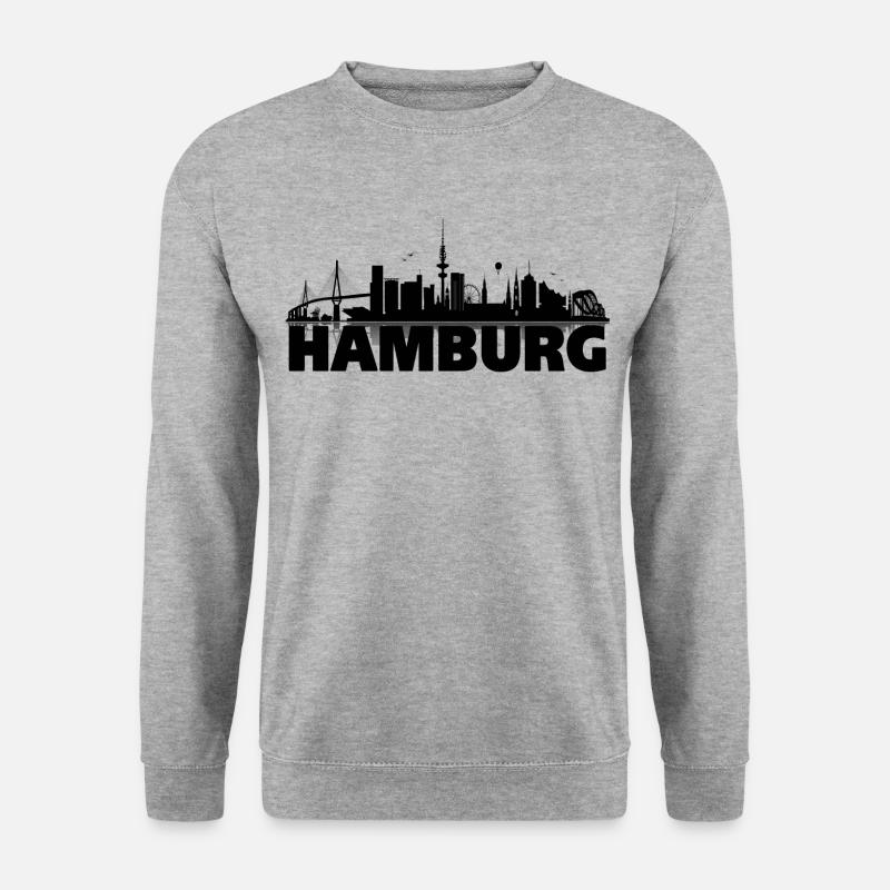 Hamburg 04 - Unisex Pullover - Weißgrau meliert