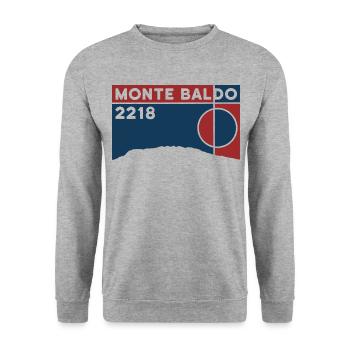 Monte Baldo Trekking Hike Hiking Trail - Unisex Sweatshirt - salt & pepper - Front - Alina (178cm) & Michal (187cm)