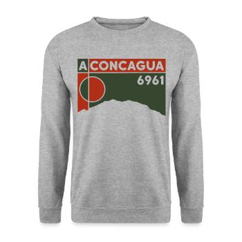 Cerro Aconcagua Volcano 6000 Andes Summits Trekking - Unisex Sweatshirt - salt & pepper - Front - Alina (178cm) & Michal (187cm)