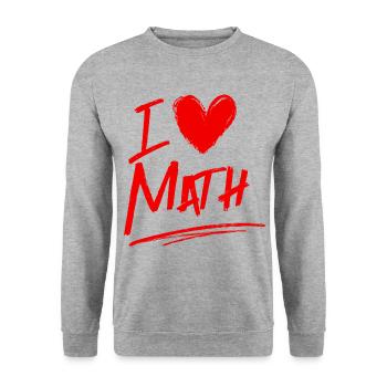 I love math - Unisex Sweatshirt - salt & pepper - Front - Alina (178cm) & Michal (187cm)
