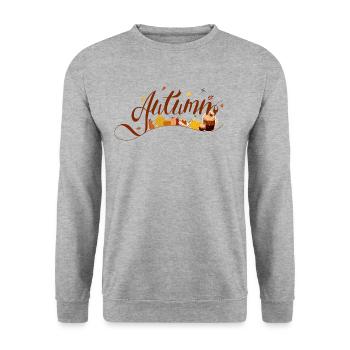 Autumn Design - Pumpkins and Autumnal Elements - Unisex Sweatshirt - salt & pepper - Front - Alina (178cm) & Michal (187cm)