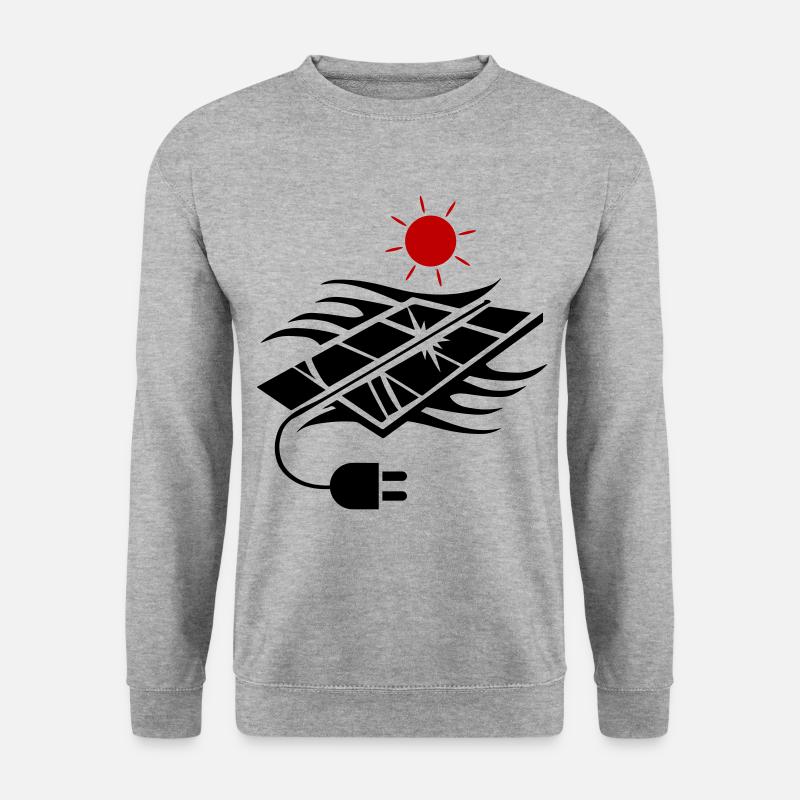 Photovoltaik Solar Energie - Unisex Pullover - Weißgrau meliert