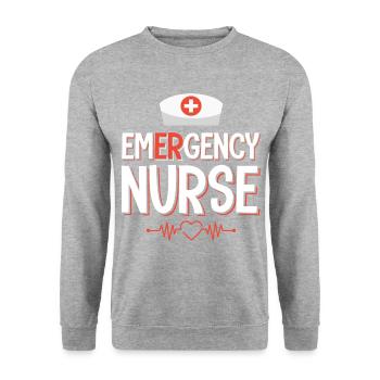 Infirmière infirmière - Sweat-shirt Unisexe - gris chiné - Devant - Alina (178cm) & Michal (187cm)