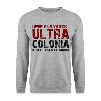 Playbock Ultra Colonia - Unisex Pullover - Weißgrau meliert - Vorne - Alina (178cm) & Michal (187cm)