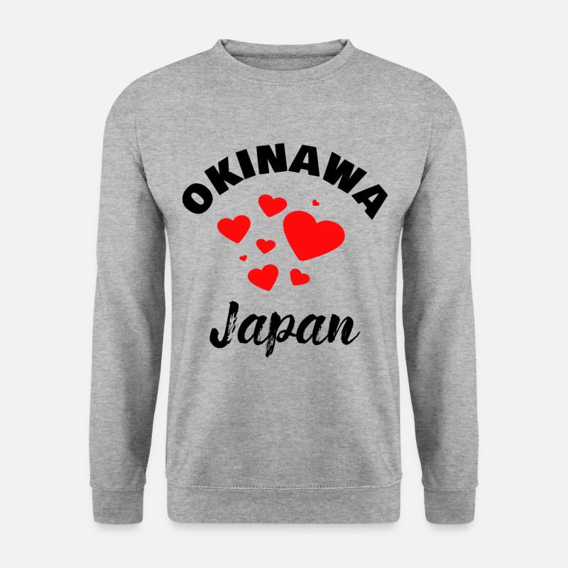 Okinawa Japan - Unisex Pullover - Weißgrau meliert