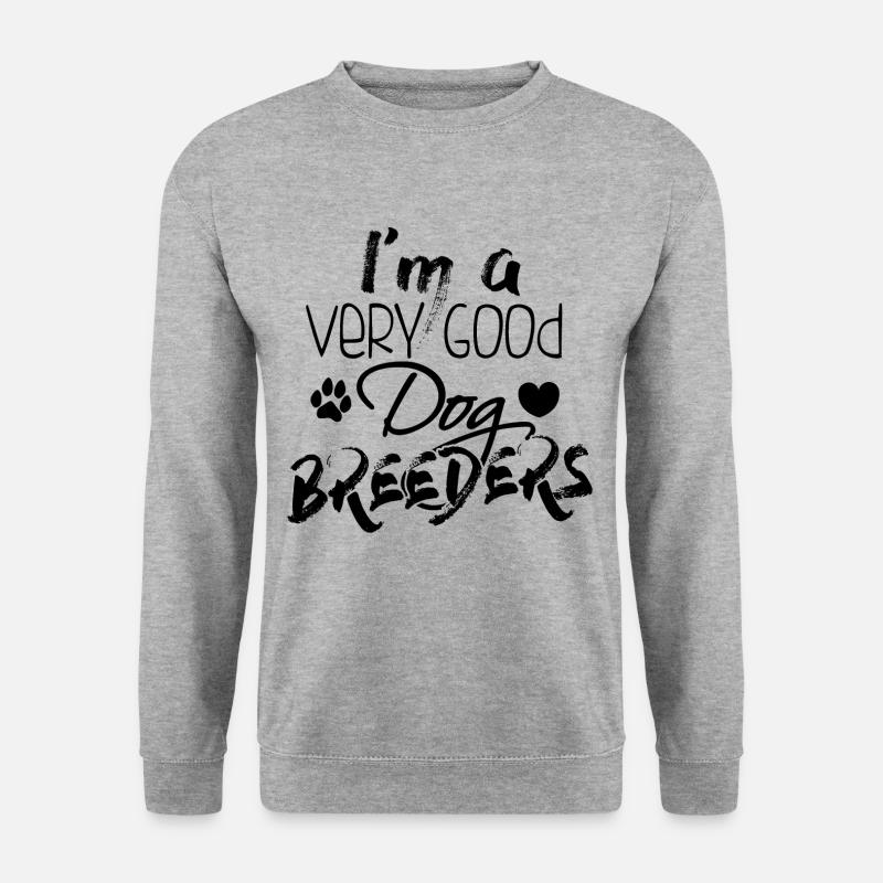 Hundezüchter - Unisex Pullover - Weißgrau meliert