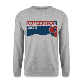 Dammastock Gletscher Besteigung Normalweg Souvenir - Unisex Pullover - Weißgrau meliert - Vorne - Alina (178cm) & Michal (187cm)