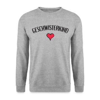 T-shirt cœur de frère et sœur - Sweat-shirt Unisexe - gris chiné - Devant - Alina (178cm) & Michal (187cm)