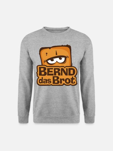 Bernd Das Brot Logo - Unisex Pullover - Weißgrau meliert