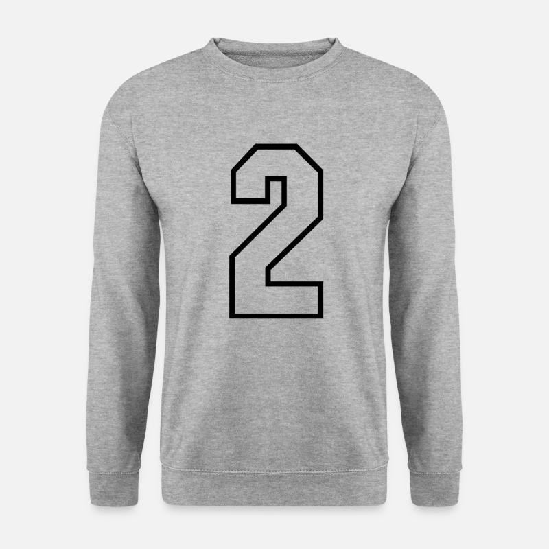 2 Jahre trikot nummer 2 t-shirt sporttrikot 2 - Unisex Pullover - Weißgrau meliert