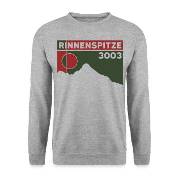 Rinnenspitze Berg Wanderung Klettersteig Stubaital - Unisex Pullover - Weißgrau meliert - Vorne - Alina (178cm) & Michal (187cm)