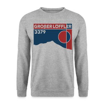 Großer Löffler North Ridge High Altitude Tour Ski Touring Souvenirs - Unisex Sweatshirt - salt & pepper - Front - Alina (178cm) & Michal (187cm)